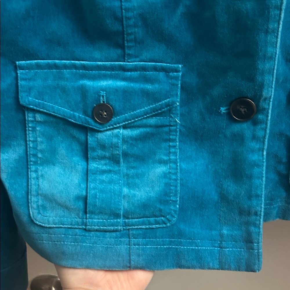 Covington Teal Button-Front Utility Jacket - image 4